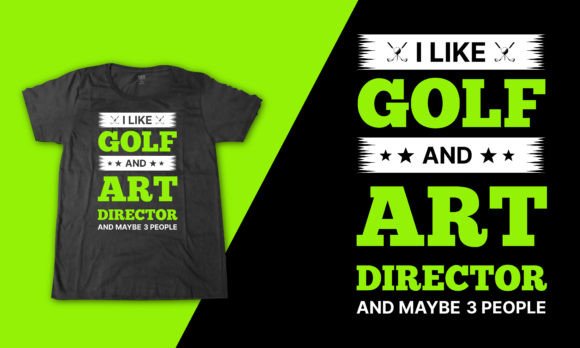 Art Director Golf Minimal Quote Vector
