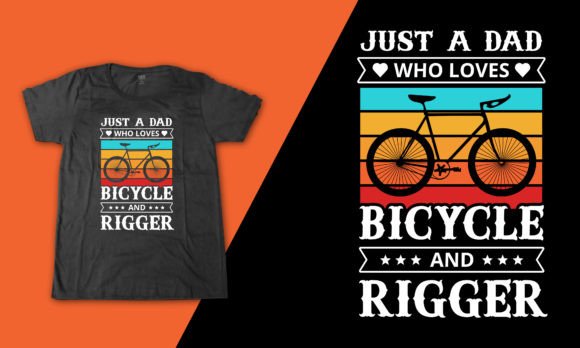 Rigger Vintage Bicycle Dad Quote Vector