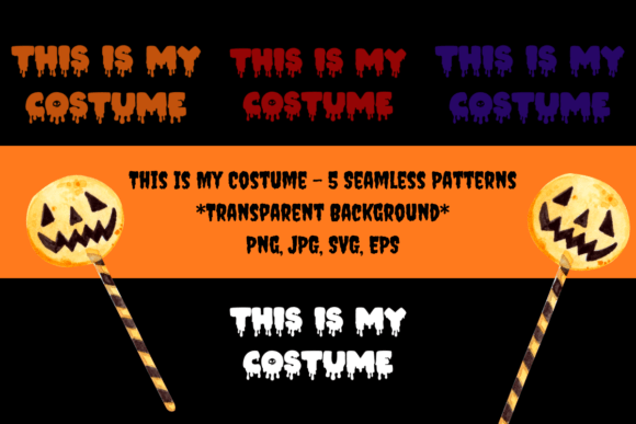 Transparent This is My Costume Quote